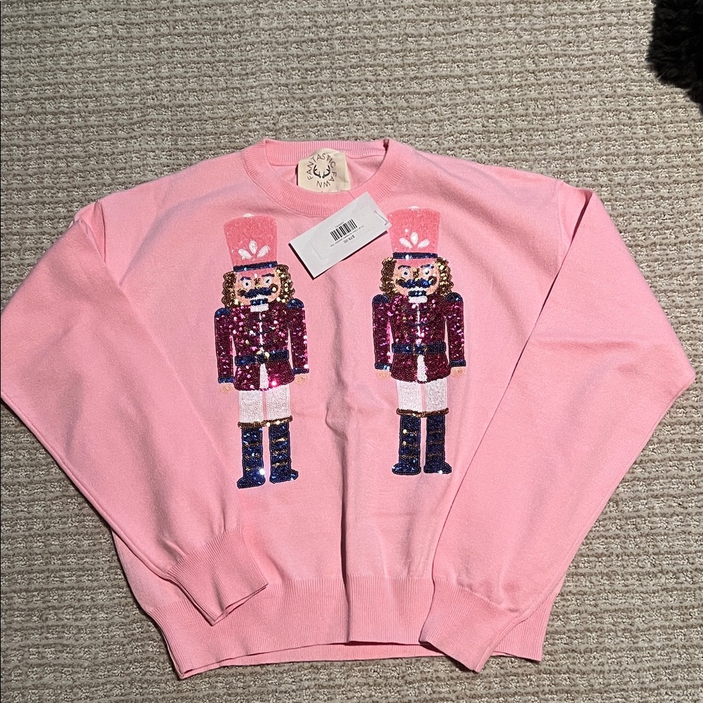Fantastic Fawn Pink Nutcracker Sweater